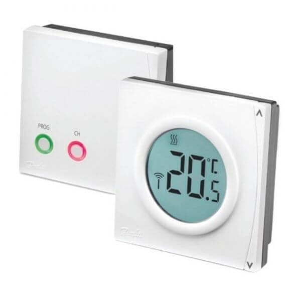 Комплект беспроводного термостата RET2000B-RF и ресивера RX1-S, Danfoss