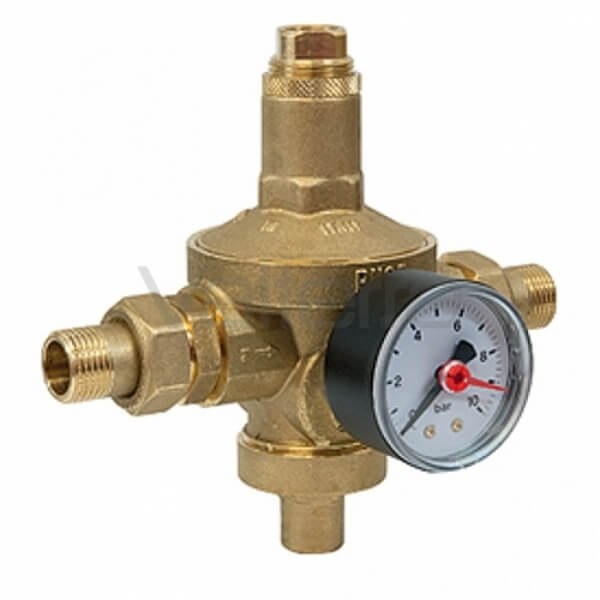 Регулятор давления мембранный серии R153MK с манометром, Giacomini