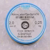 Припой мягкий Cu-Rotin®4 2мм на шпуле FELDER 250г