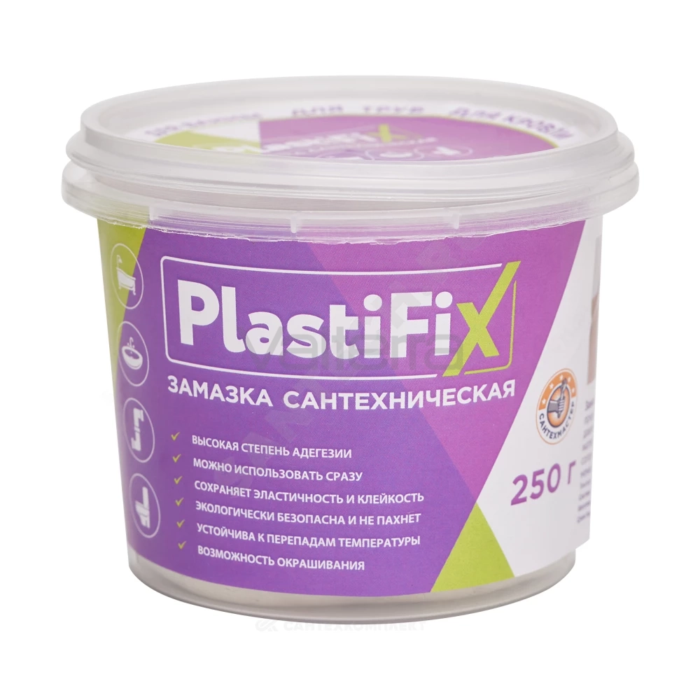 Замазка (мастика) сантехническая банка 250гр PlastiFix
