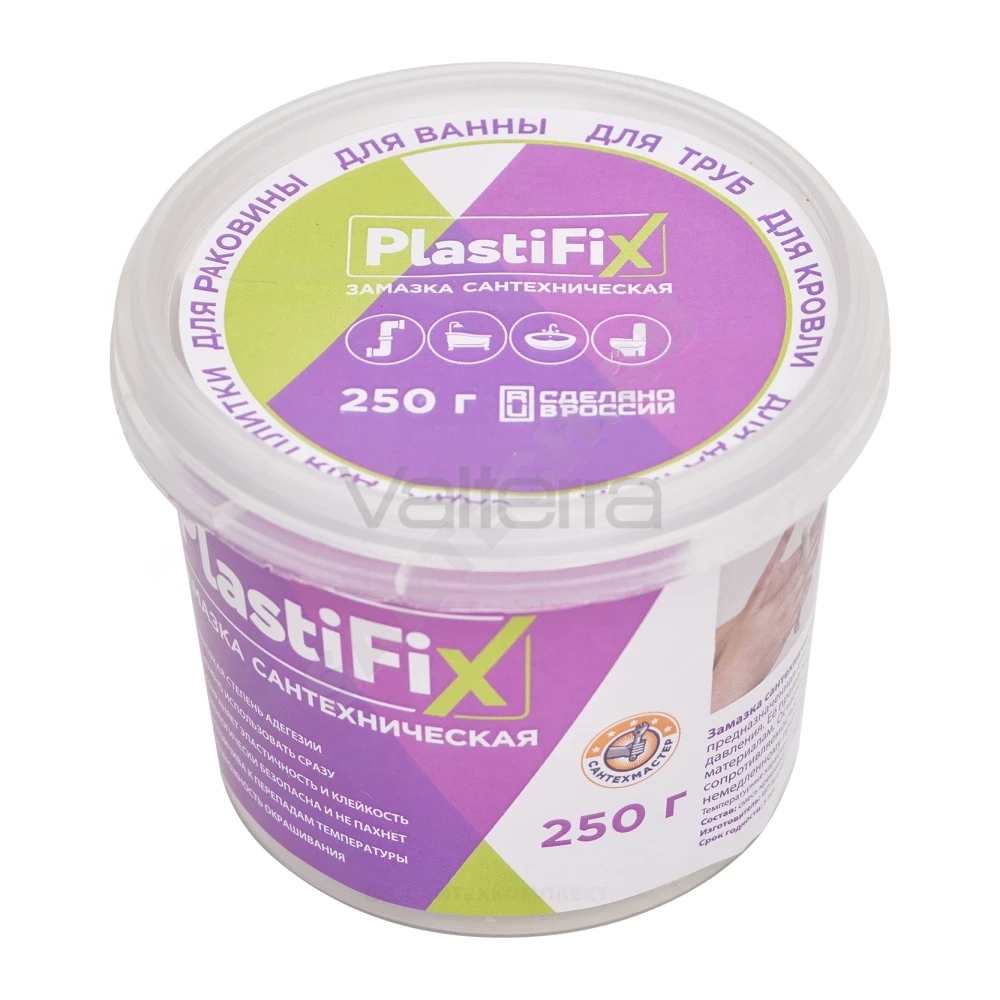 Замазка (мастика) сантехническая банка 250гр PlastiFix