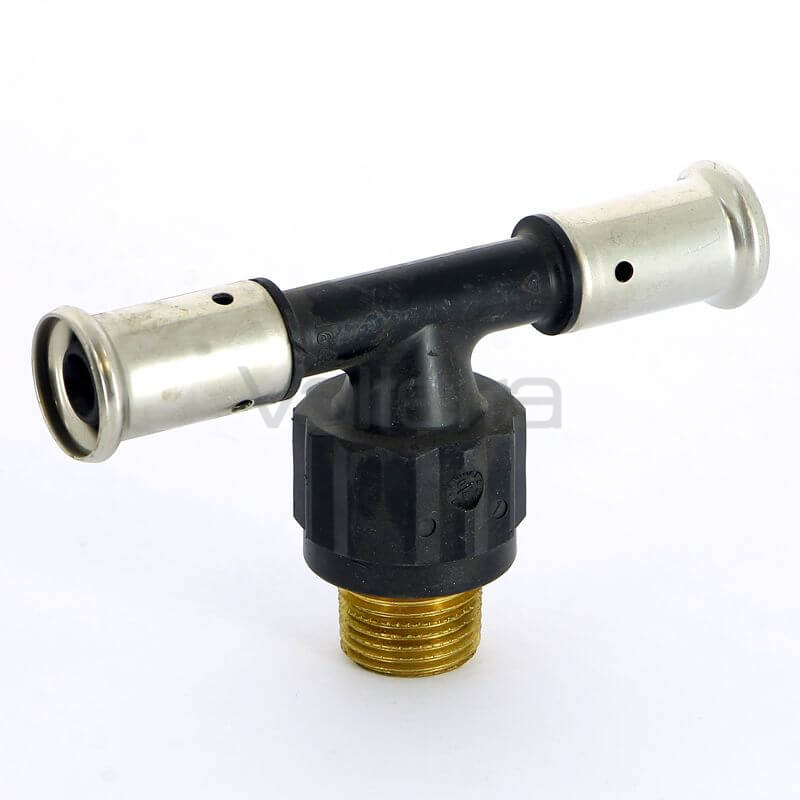 Тройник пресс-Н PVDF HENCO 16x1/2'x16