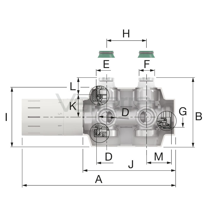 Комплект для нижнего подключения Simplex Variodesign с байпасом, Flamco