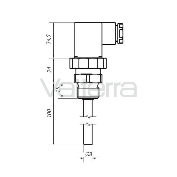 Датчик температуры погружной MBT 3250, Danfoss